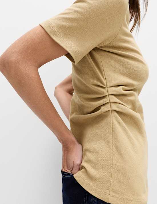 Tailliertes T-Shirt aus reiner Baumwolle