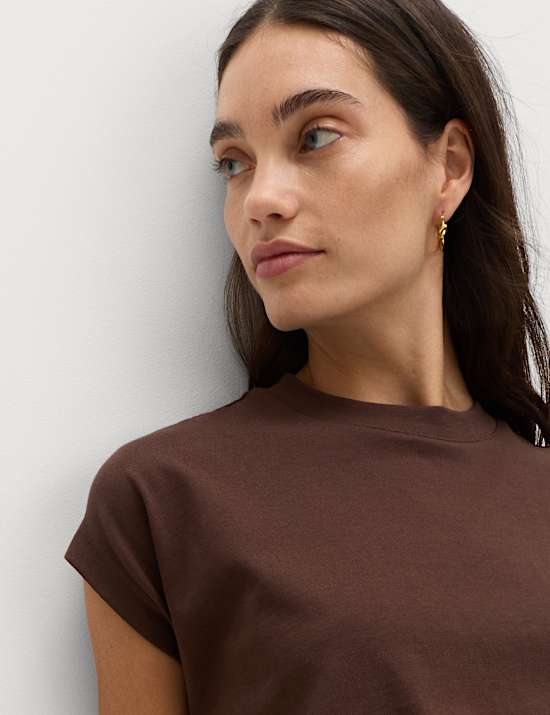 חולצה מכותנה טהורה בגזרה משוחררת