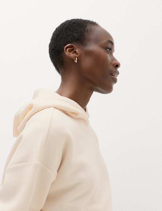 Sweat en coton &agrave; capuche