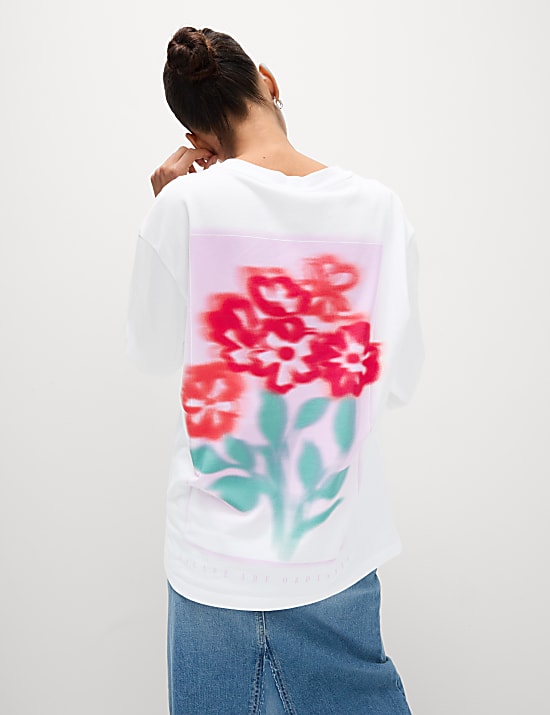 Pure Cotton Long Sleeve Graphic T-Shirt