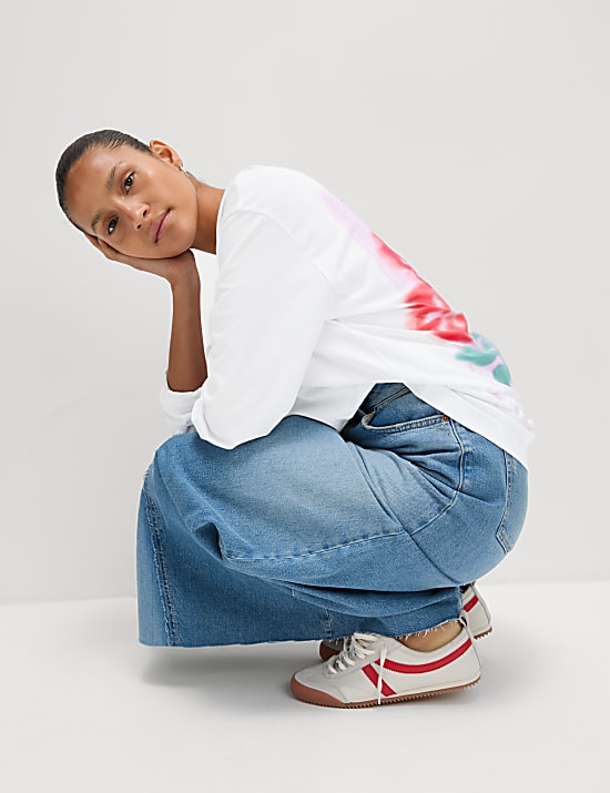 Pure Cotton Long Sleeve Graphic T-Shirt