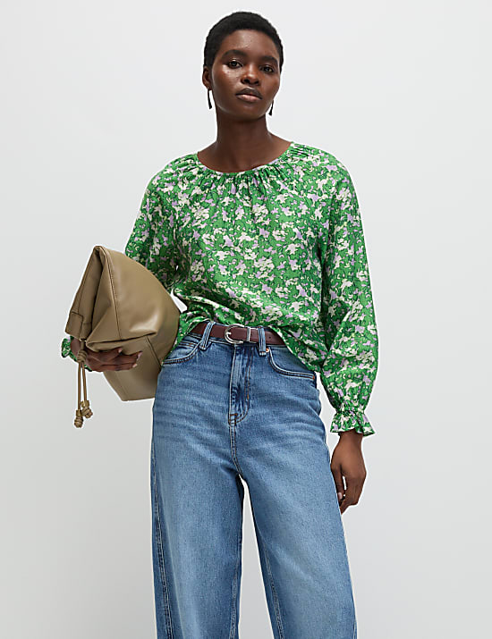 Lyocell Rich Printed Blouse