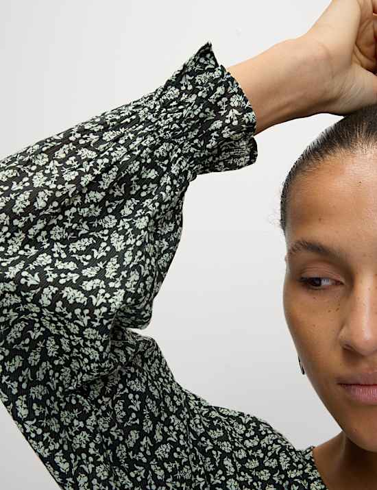 Lyocellrijke blouse met print