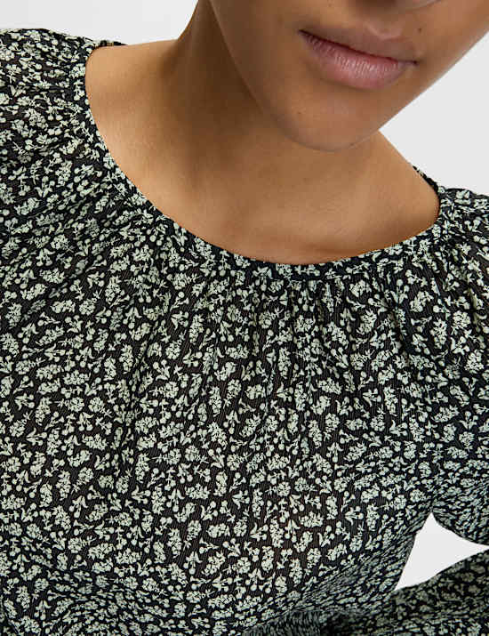 Lyocellrijke blouse met print