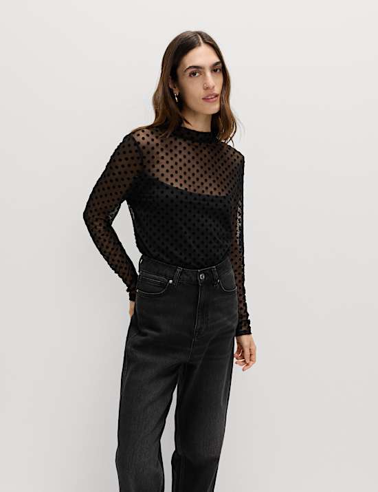Flock Fitted Mesh Top