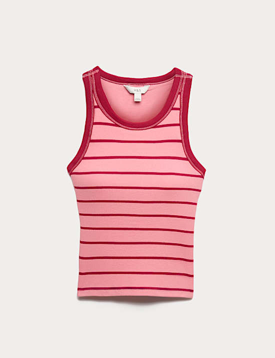 Secret Support&trade; Cotton Rich Striped Bra Vest
