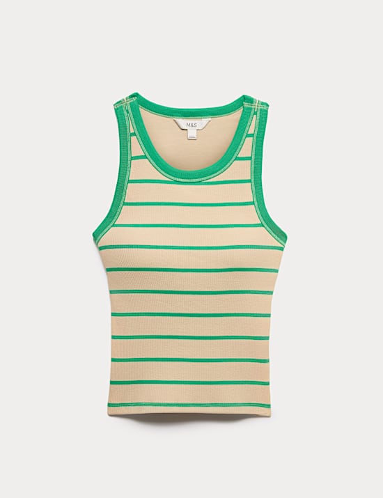 Secret Support&trade; Cotton Rich Striped Bra Vest