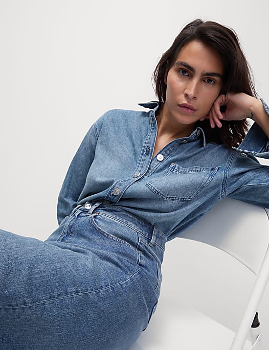 Denim Collared Shirt