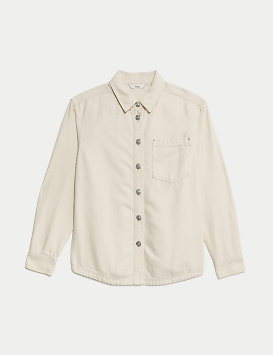 Cotton Rich Denim Collared Shirt