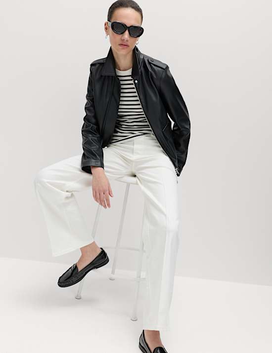 3 Pack Cotton Rich Ribbed Slim Fit T-Shirts