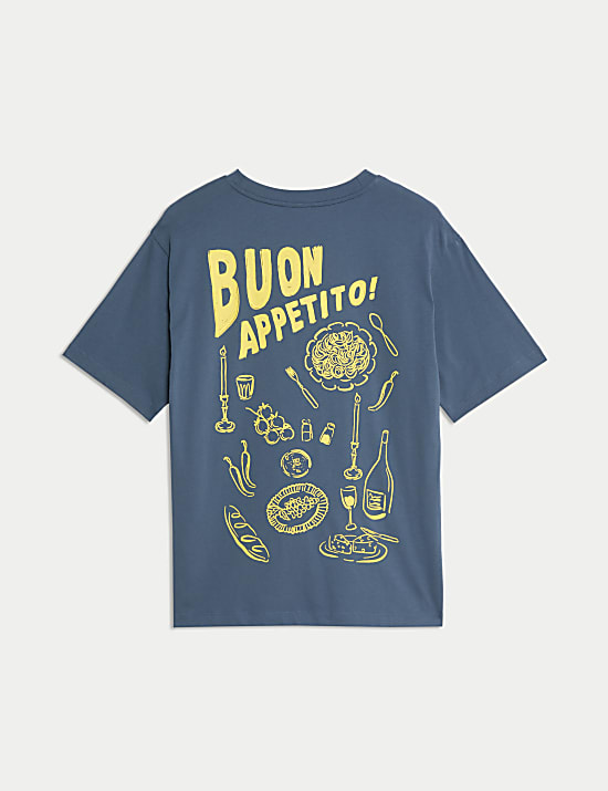 T-shirt graphique coupe extra-large 100 % coton avec imprimé