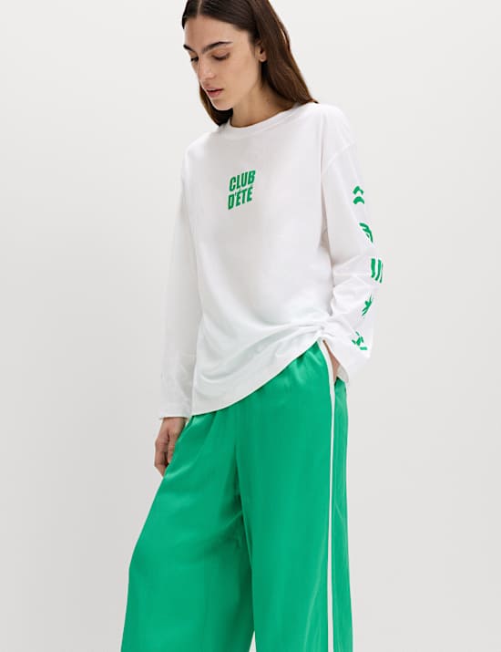 Pure Cotton Graphic Oversized T-Shirt