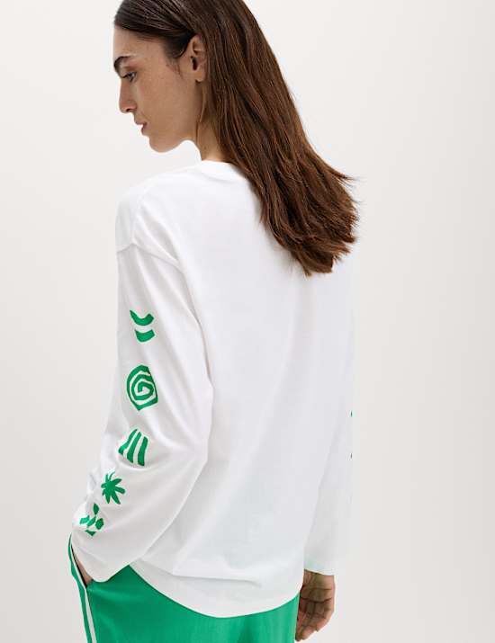 Pure Cotton Graphic Oversized T-Shirt