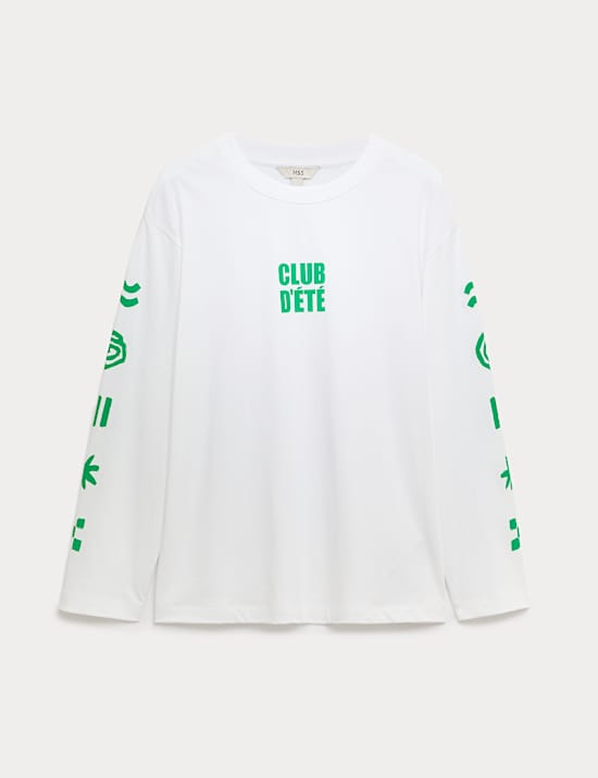 Pure Cotton Graphic Oversized T-Shirt