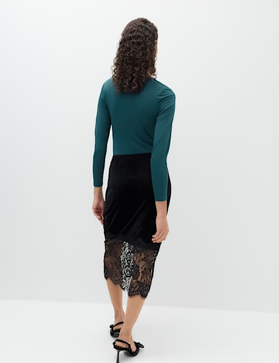 Cowl Neck Long Sleeve Drape Top