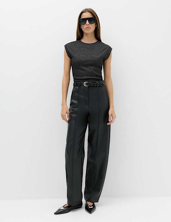 Cotton Rich Sparkly Cap Sleeve Top