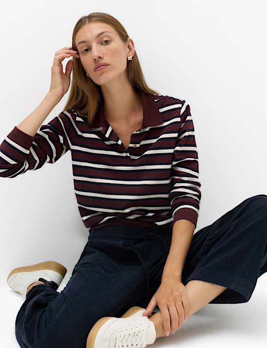 Cotton Rich Striped Rugby Top