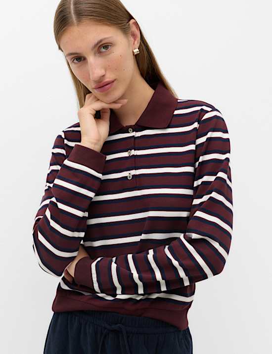 Cotton Rich Striped Rugby Top