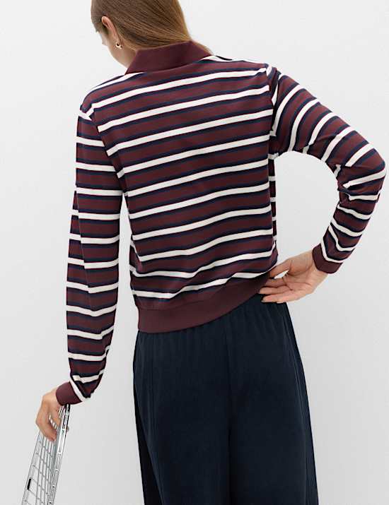 Cotton Rich Striped Rugby Top