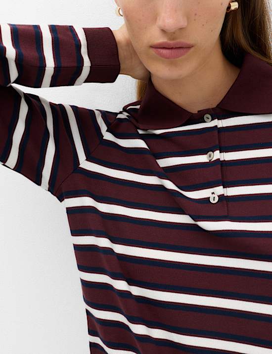 Cotton Rich Striped Rugby Top