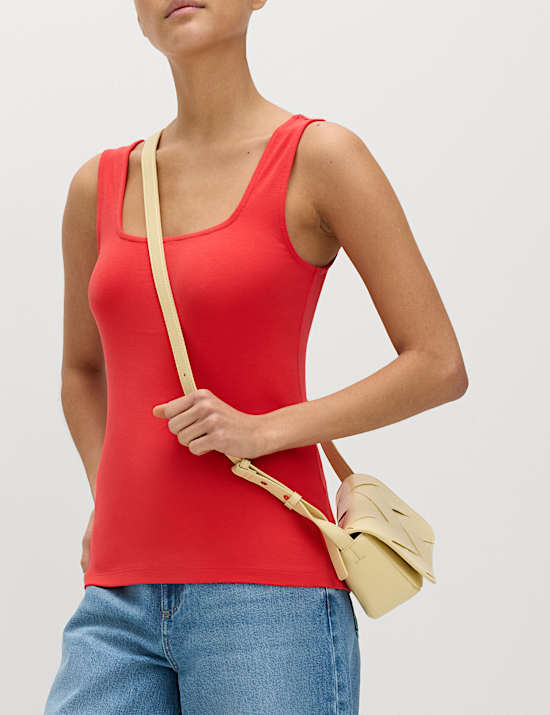 3 Pack Cotton Rich Square Neck Vest Tops