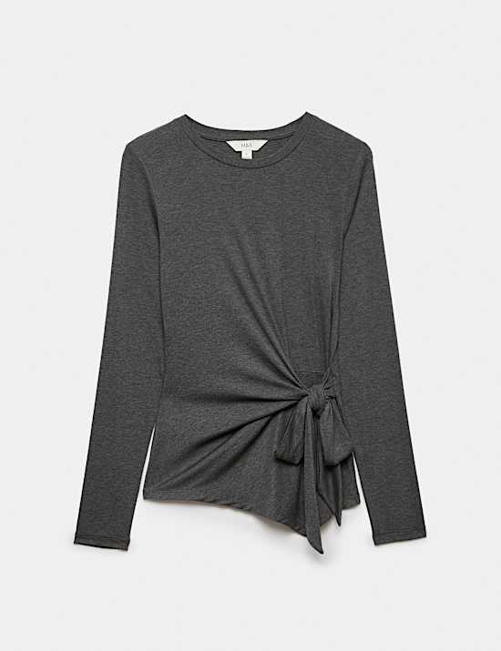 Cosy Tie Front Regular Fit Top