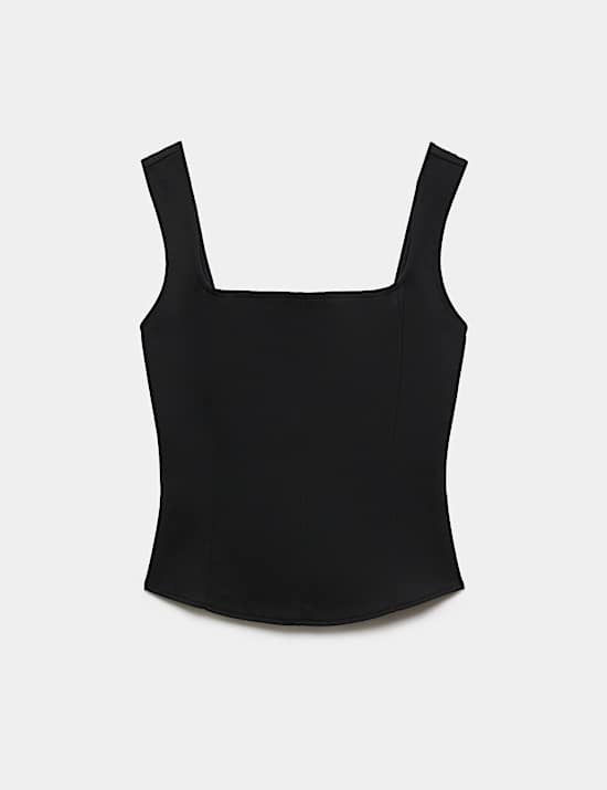Cotton Rich Square Neck  Vest