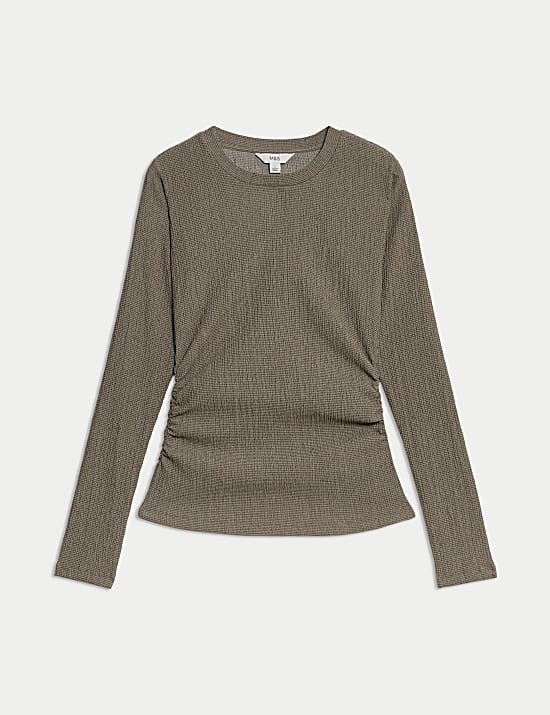 Textured Ruched Top
