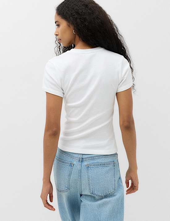 Graphic Pure Cotton Slim Fit T-Shirt