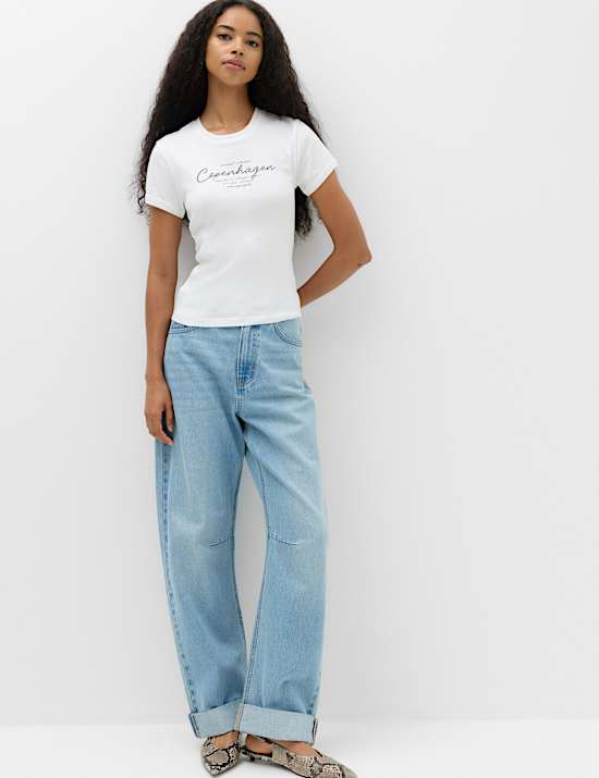 Graphic Pure Cotton Slim Fit T-Shirt