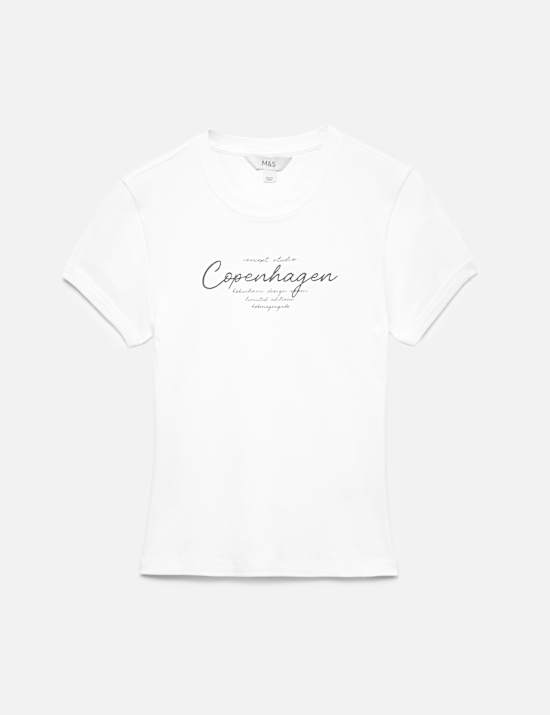 Graphic Pure Cotton Slim Fit T-Shirt
