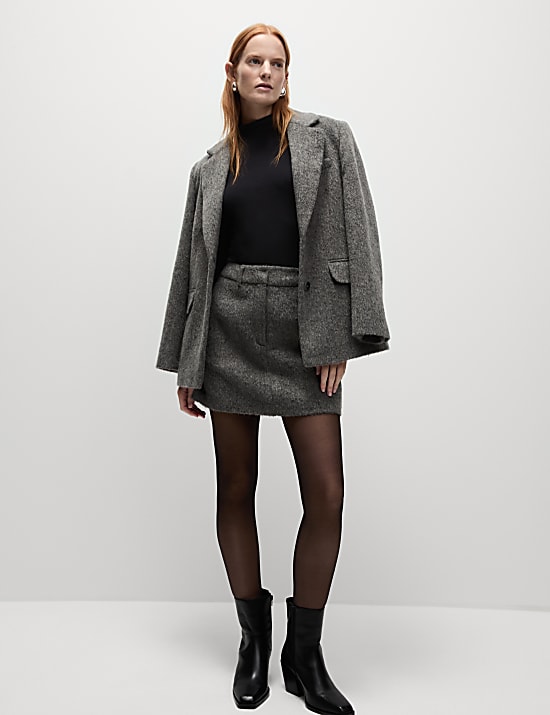 Slim-fit, katoenrijke top met opstaande kraag