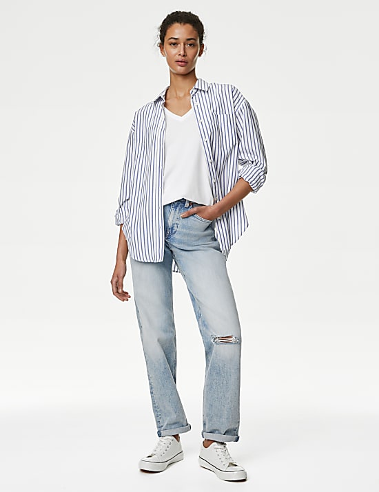 D&eacute;bardeur coupe d&eacute;contract&eacute;e &agrave; col&nbsp;V