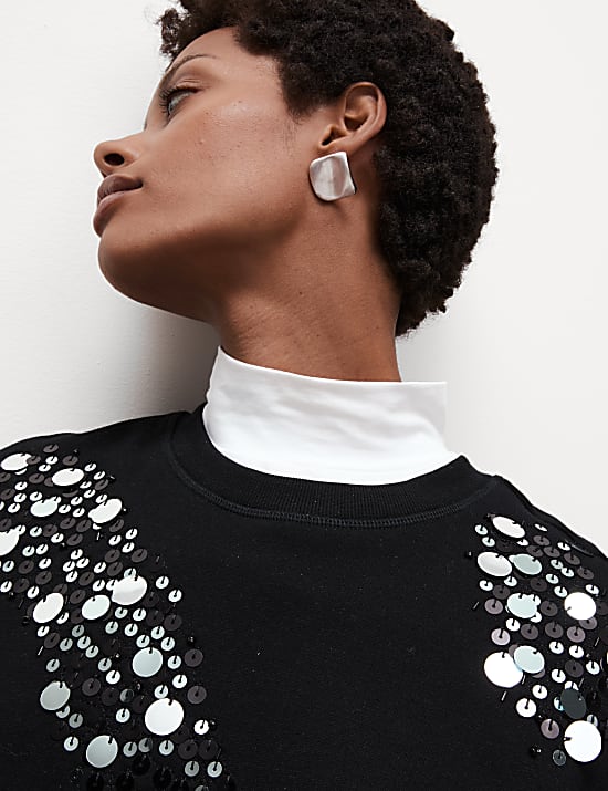 Pure Cotton Sparkly Sweatshirt