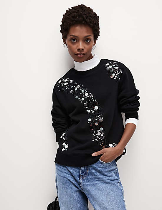 Pure Cotton Sparkly Sweatshirt