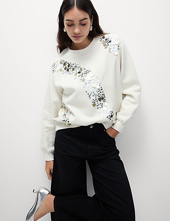 Pure Cotton Sparkly Sweatshirt