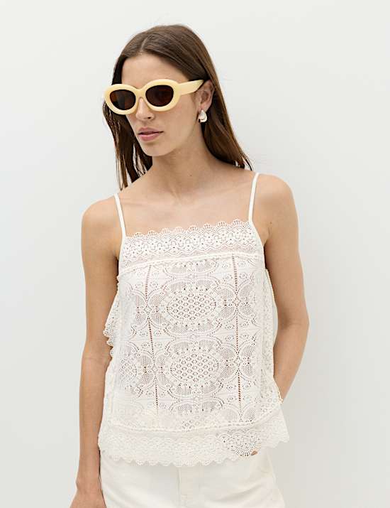 Broderie Cutwork Cami Top