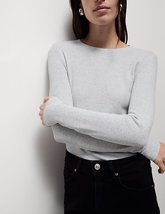 Cotton Rich Sparkly Regular Fit Top