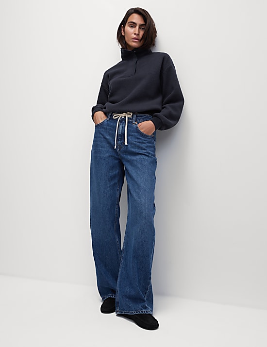 Textured Funnel Neck Sweatshirt