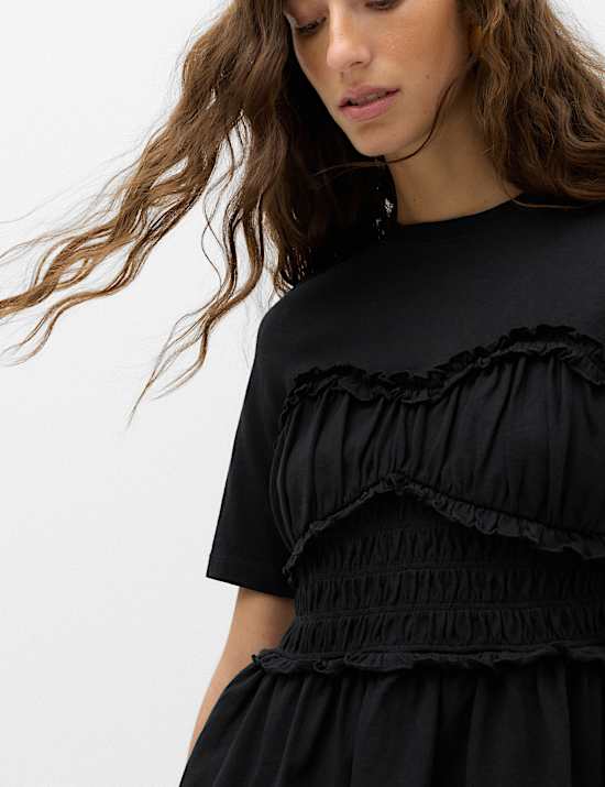 Pure Cotton Ruffle Top