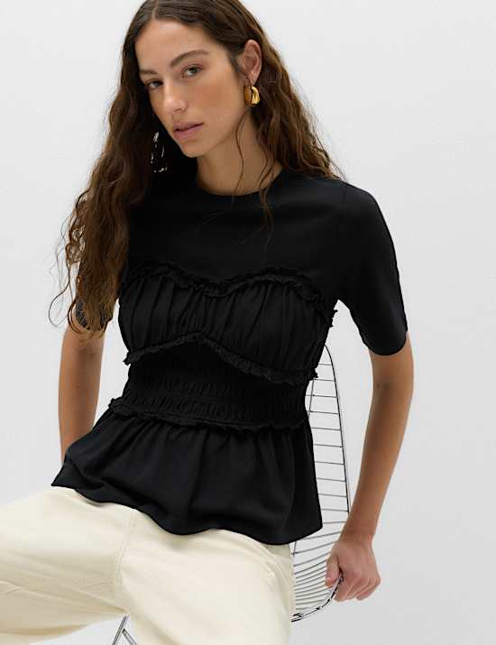 Pure Cotton Ruffle Top