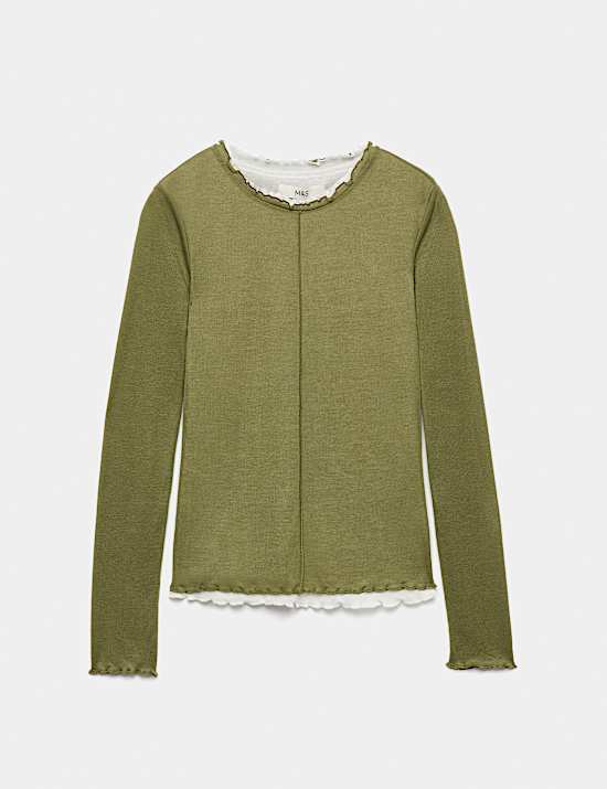 Double Layer Lettuce Hem Top