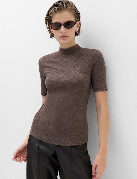 Cosy High Neck Half Sleeve T-Shirt