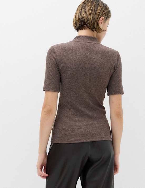 Cosy High Neck Half Sleeve T-Shirt
