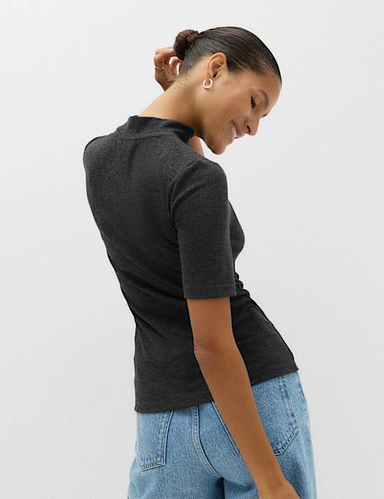 Cosy High Neck Half Sleeve T-Shirt