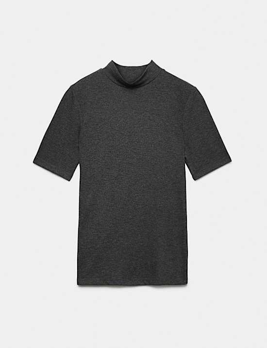 Cosy High Neck Half Sleeve T-Shirt