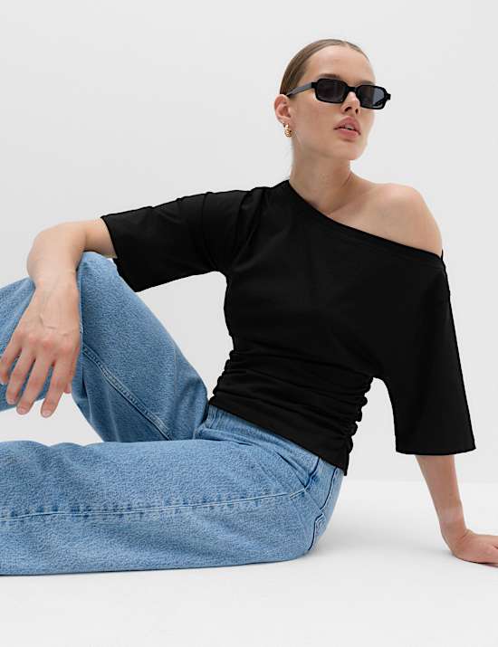 Pure Cotton Off The Shoulder Top