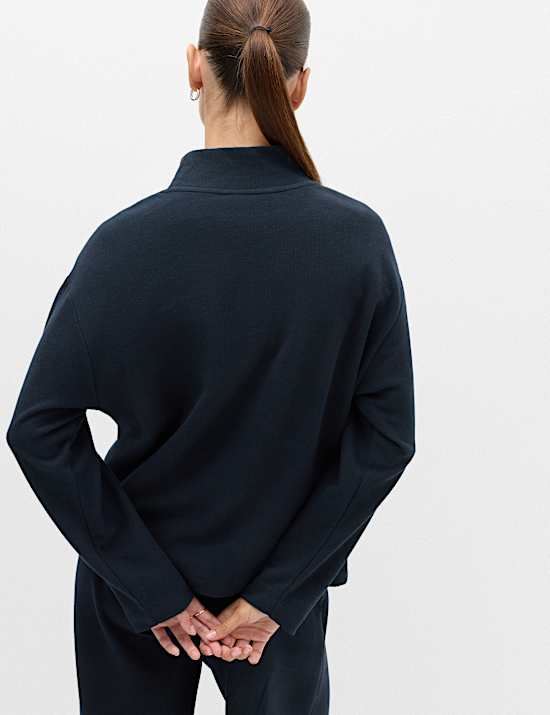 Cotton Rich Cosy Funnel Neck Top