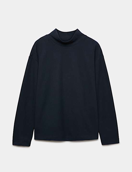 Cotton Rich Cosy Funnel Neck Top
