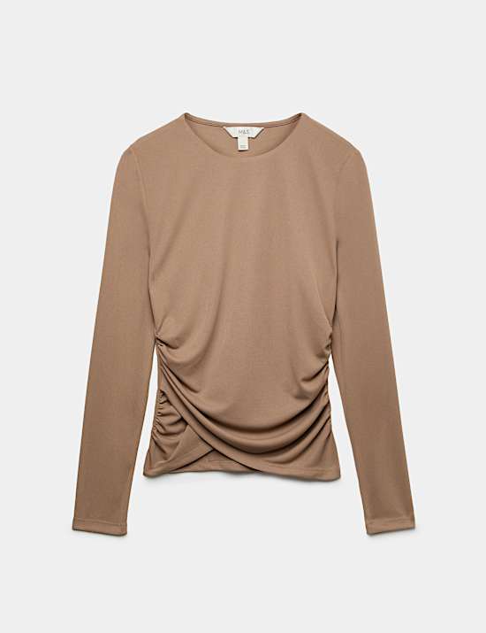 Long Sleeve Wrap Hem Top